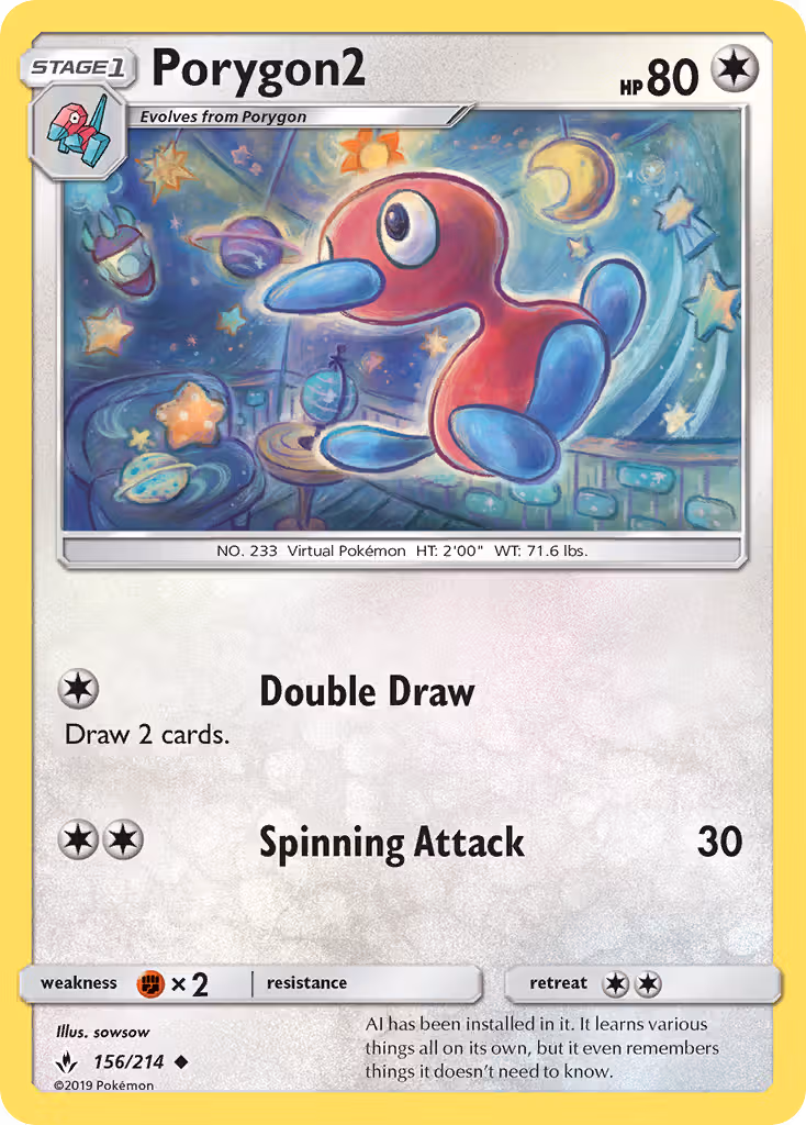 Porygon2 156/214 Pokemon card