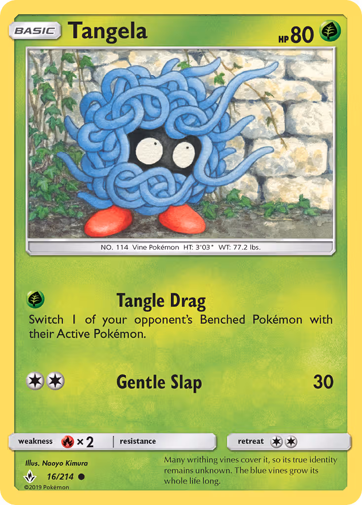Tangela 16/214 Pokemon card