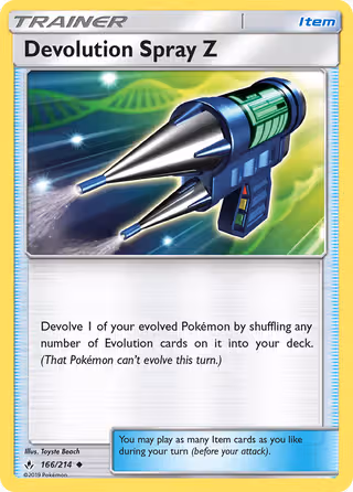 Devolution Spray Z 166/214 Pokemon card