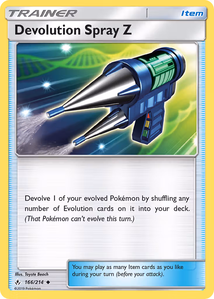 Devolution Spray Z 166/214 Pokemon card
