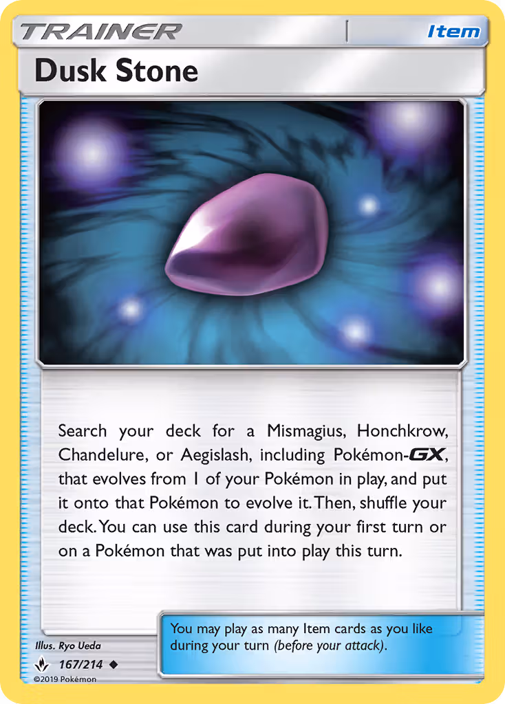 Dusk Stone 167/214 Pokemon card