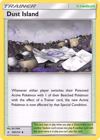 Dust Island 168/214 Pokemon card
