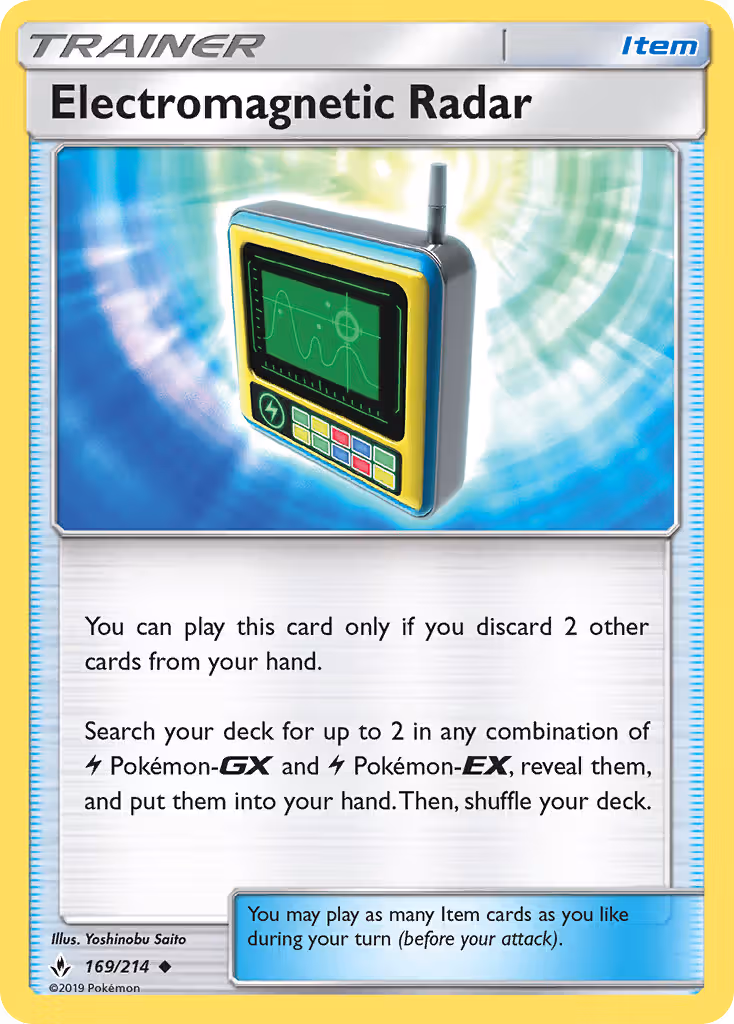 Electromagnetic Radar 169/214 Pokemon card