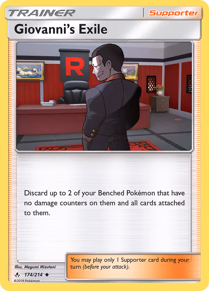 Giovanni’s Exile 174/214 Pokemon card
