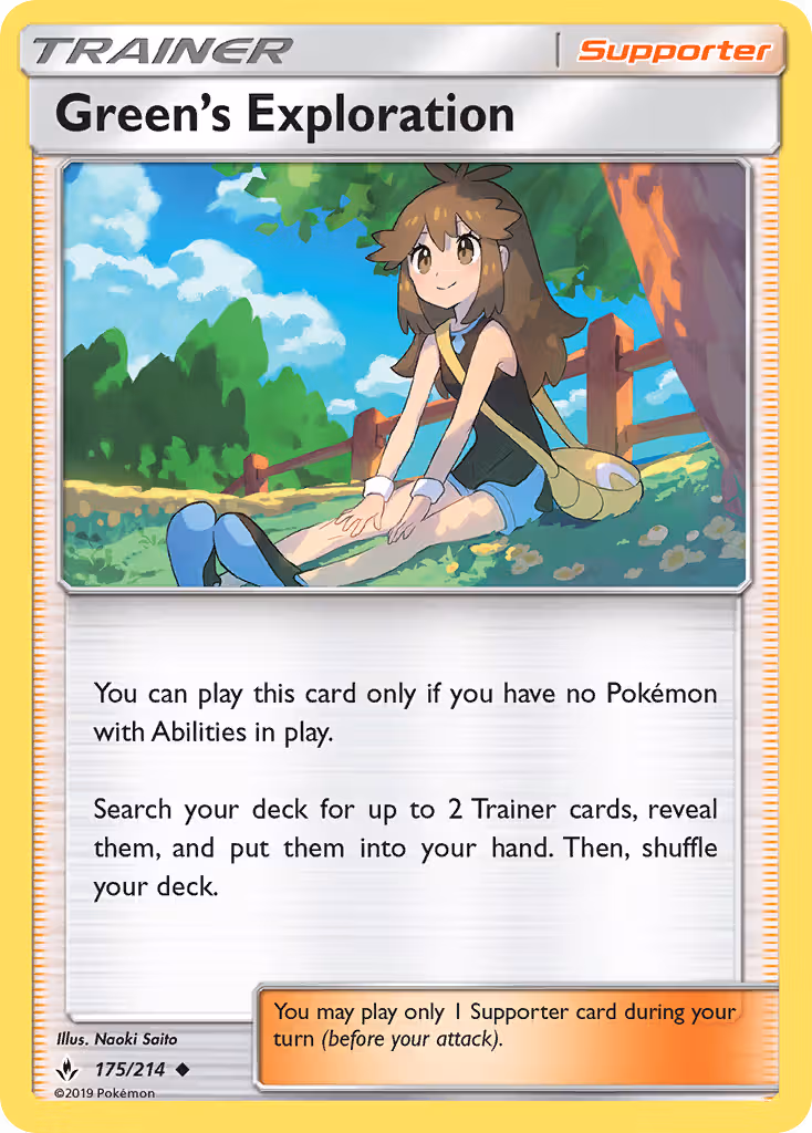 Green’s Exploration 175/214 Pokemon card