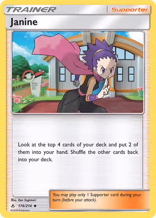 Janine 176/214 Pokemon card