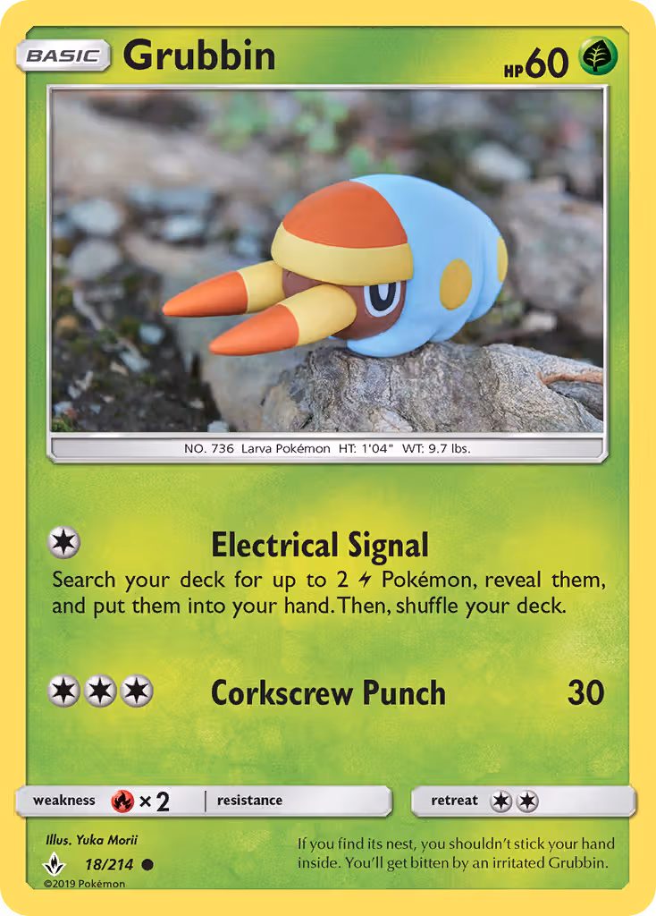 Grubbin 18/214 Pokemon card