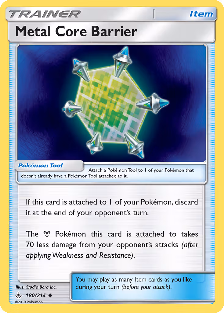 Metal Core Barrier 180/214 Pokemon card