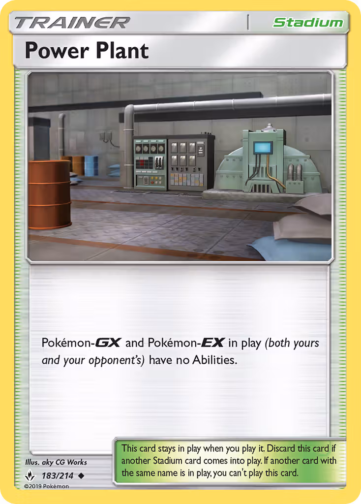 Power Plant 183/214 Pokemon card