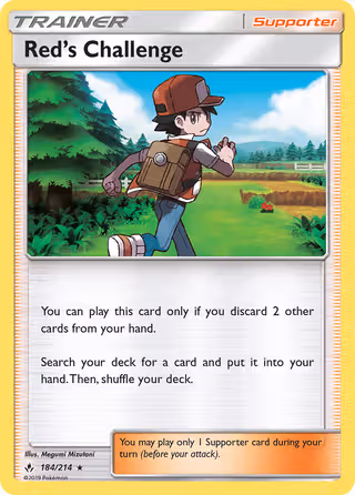 Red’s Challenge 184/214 Pokemon card