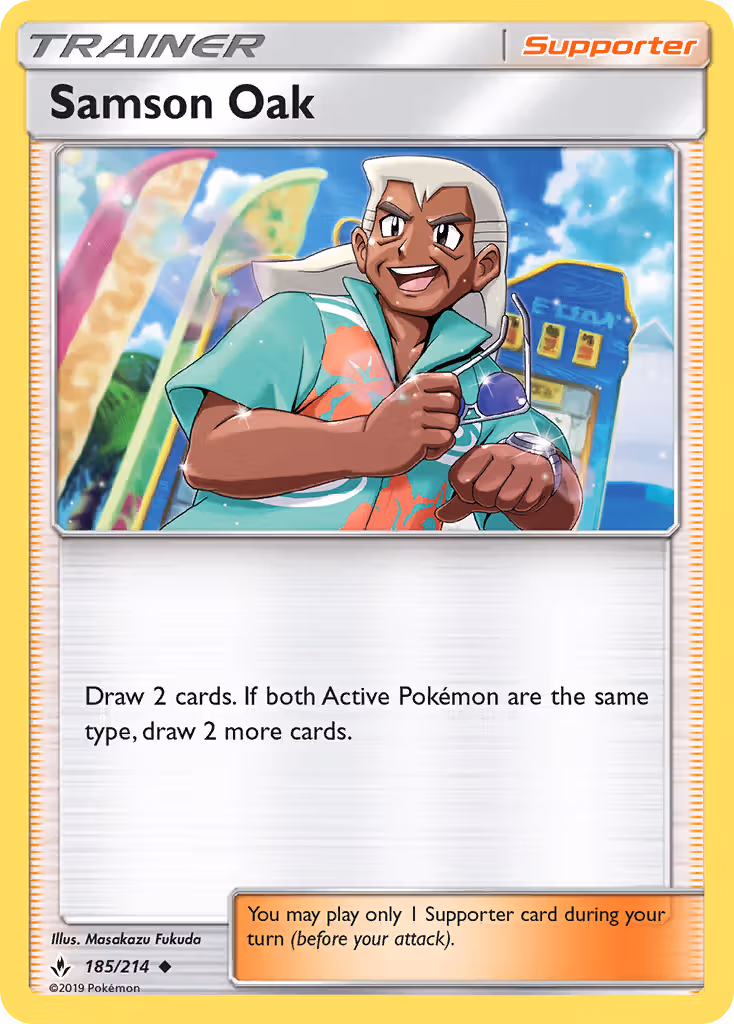 Samson Oak 185/214 Pokemon card