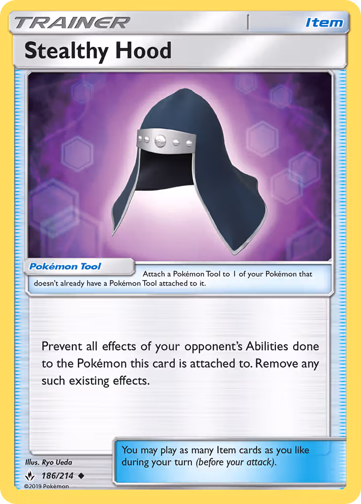 Stealthy Hood 186/214 Pokemon card