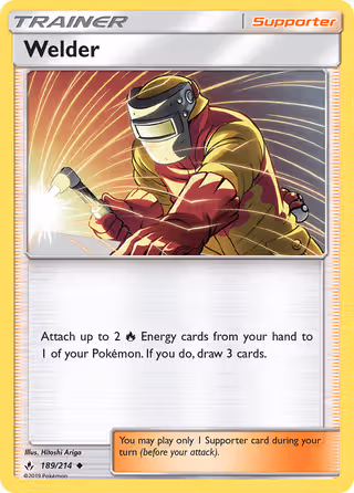Welder 189/214 Pokemon card