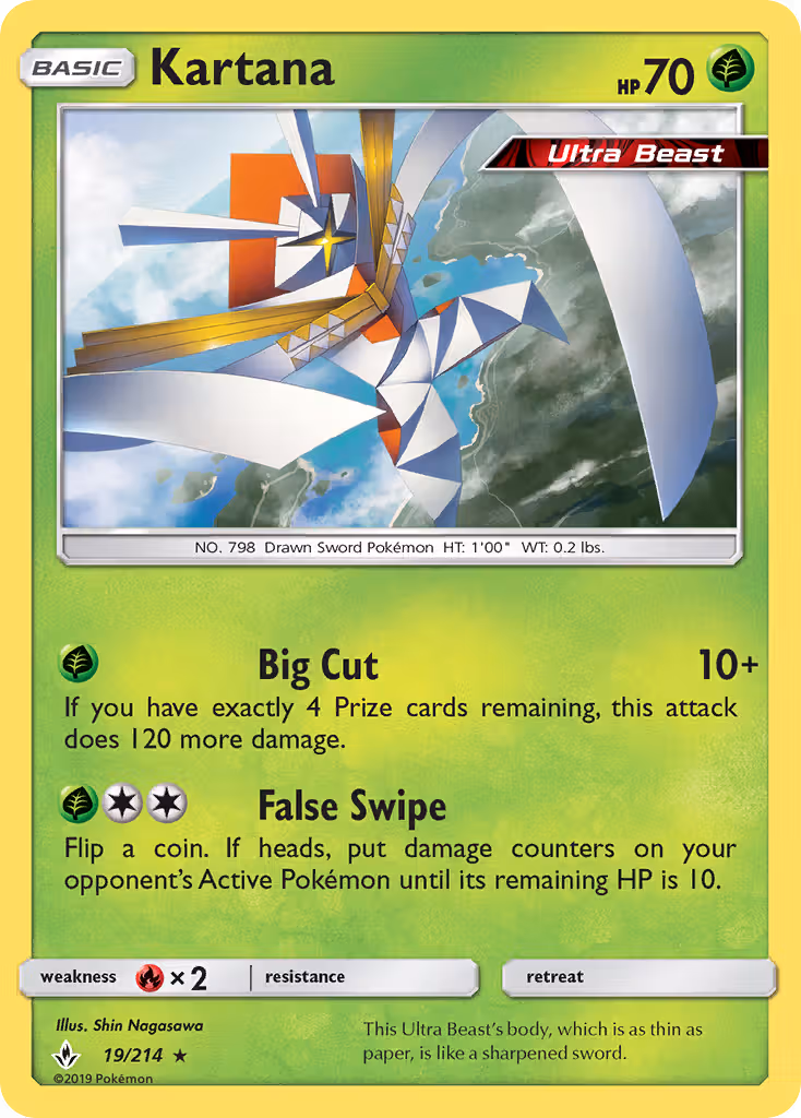 Kartana 19/214 Pokemon card