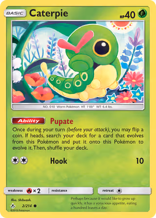 Caterpie 2/214 Pokemon card