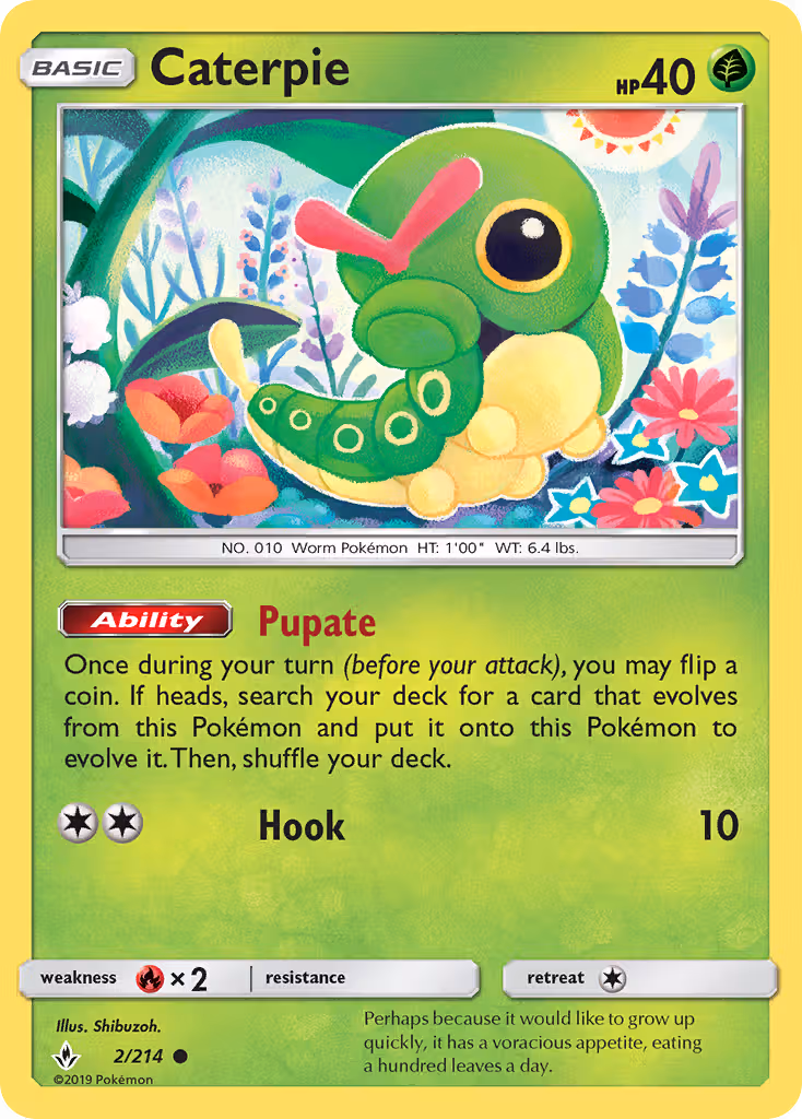 Caterpie 2/214 Pokemon card