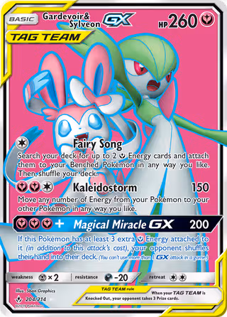 Gardevoir & Sylveon GX 204/214 Pokemon card