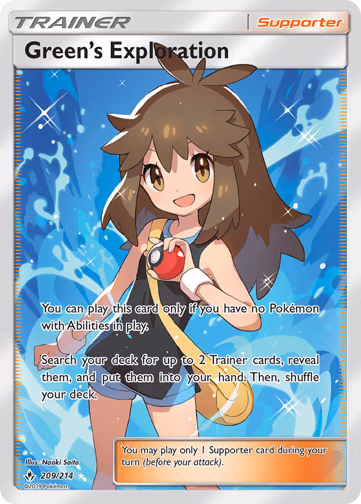 Green’s Exploration 209/214 Pokemon card