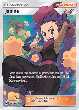 Janine 210/214 Pokemon card