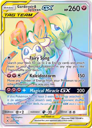 Gardevoir & Sylveon GX 225/214 Pokemon card