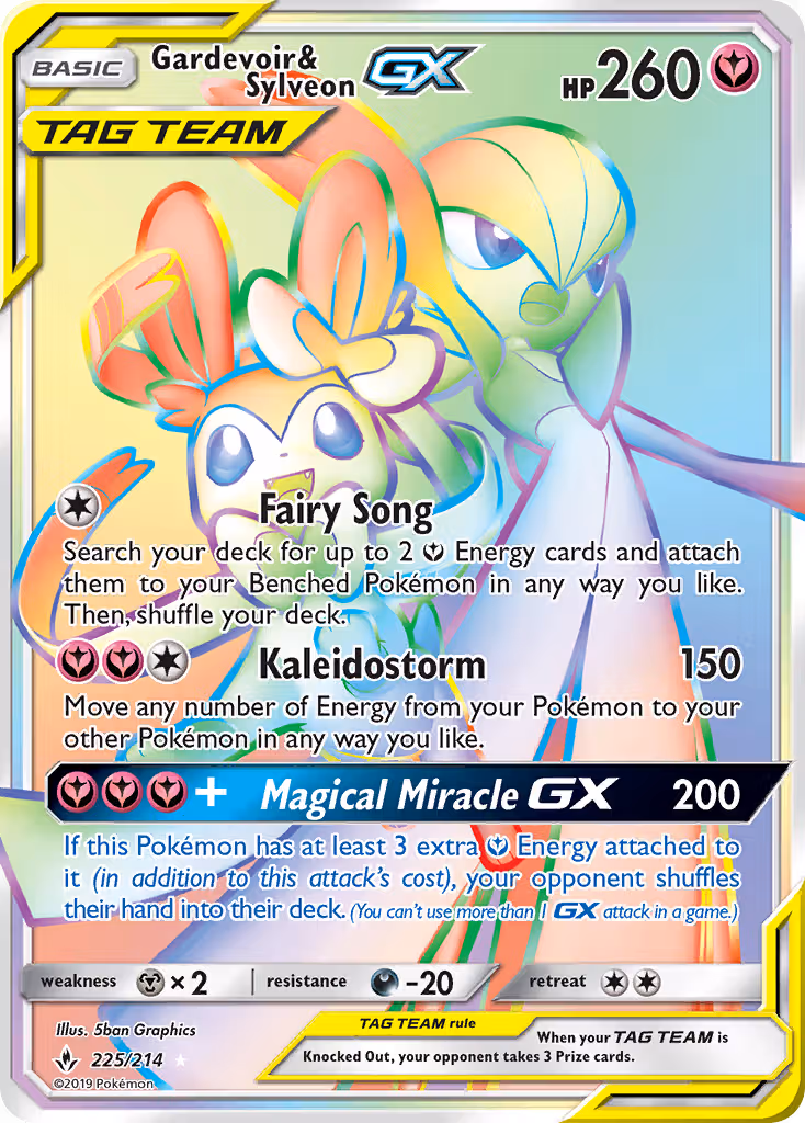Gardevoir & Sylveon GX 225/214 Pokemon card