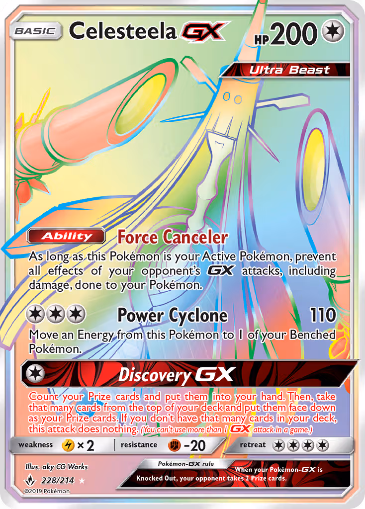 Celesteela GX 228/214 Pokemon card