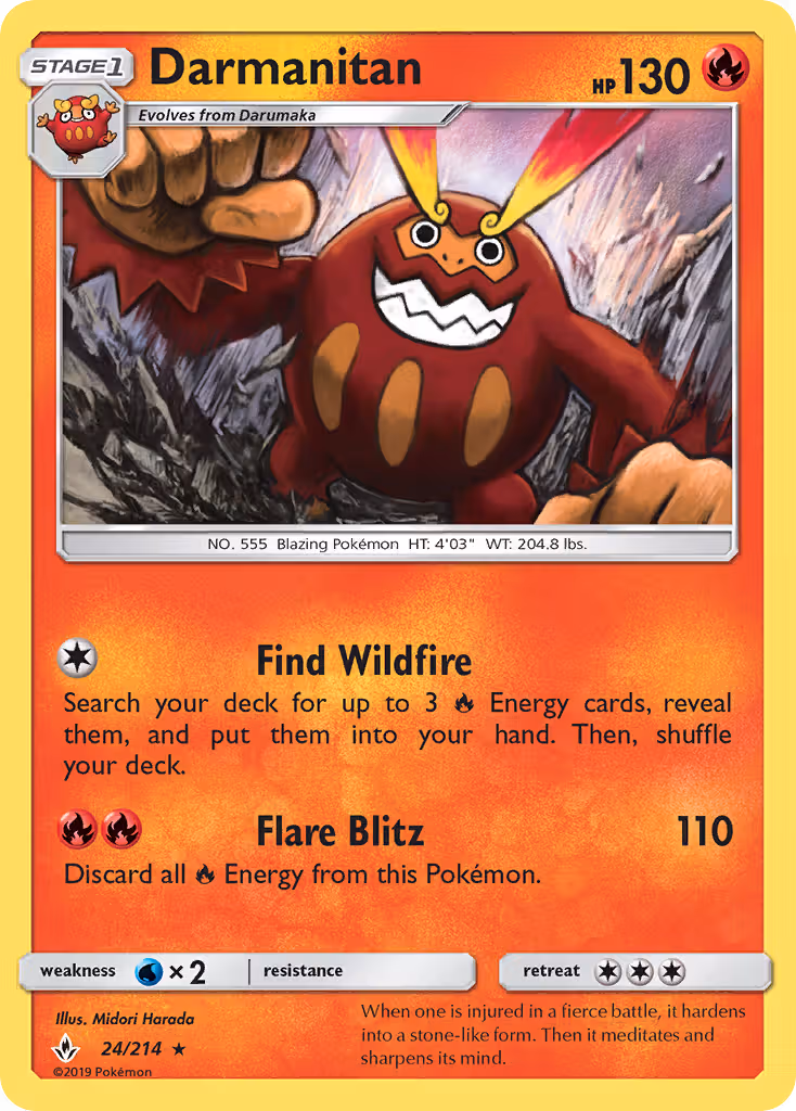 Darmanitan 24/214 Pokemon card