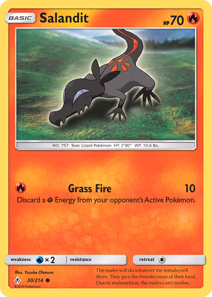 Salandit 30/214 Pokemon card