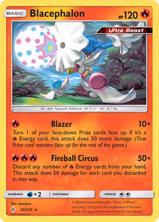 Blacephalon 32/214 Pokemon card