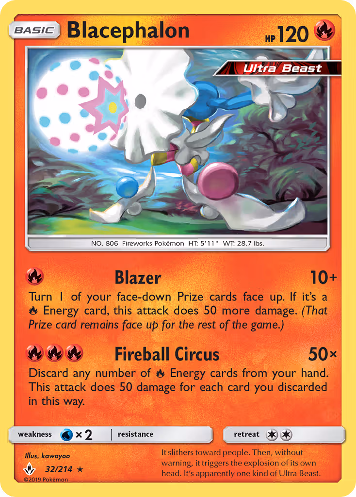 Blacephalon 32/214 Pokemon card