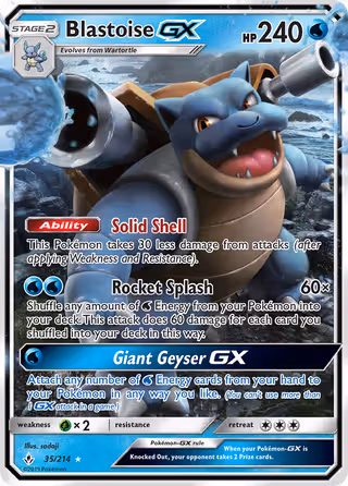 Blastoise GX 35/214 Pokemon card