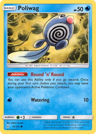 Poliwag 36/214 Pokemon card