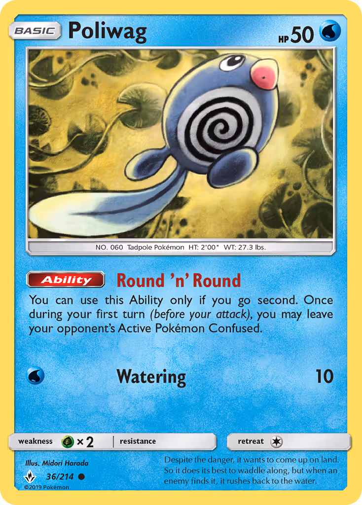 Poliwag 36/214 Pokemon card