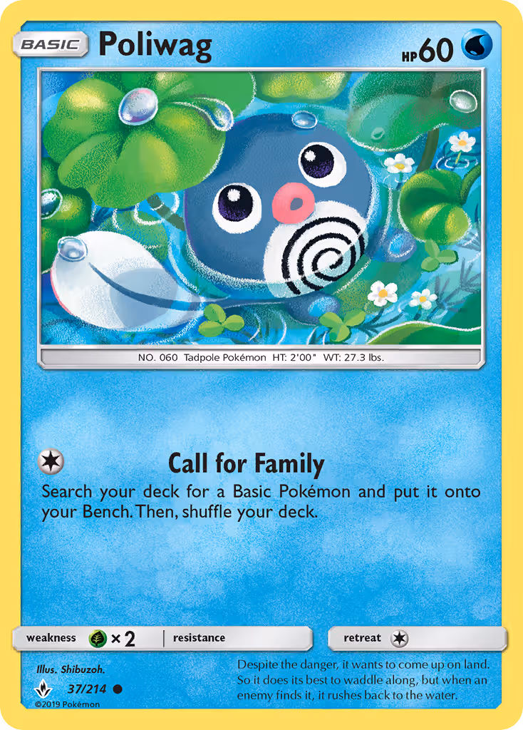 Poliwag 37/214 Pokemon card