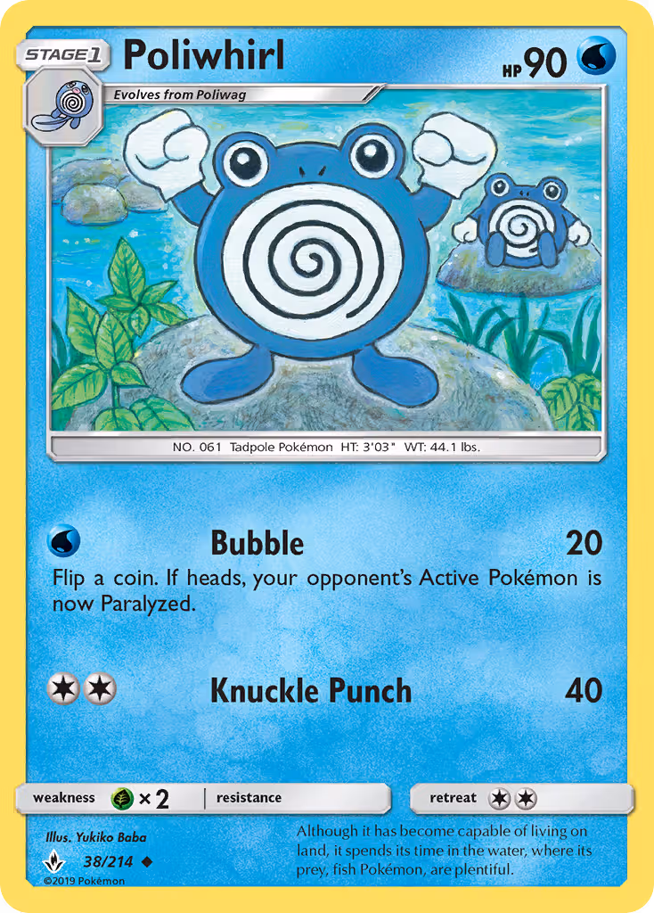 Poliwhirl 38/214 Pokemon card