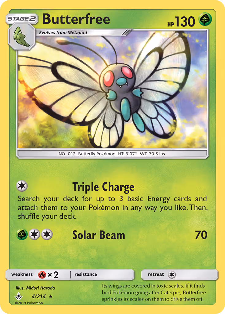 Butterfree 4/214 Pokemon card