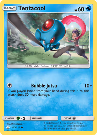 Tentacool 40/214 Pokemon card