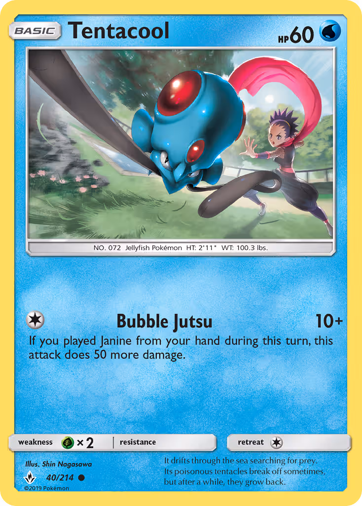 Tentacool 40/214 Pokemon card