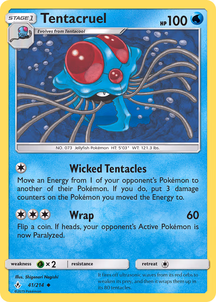 Tentacruel 41/214 Pokemon card