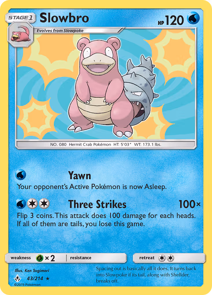 Slowbro 43/214 Pokemon card