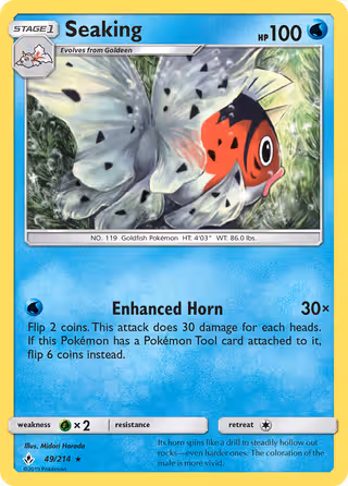 Seaking 49/214 Pokemon card