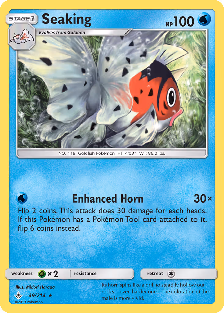 Seaking 49/214 Pokemon card