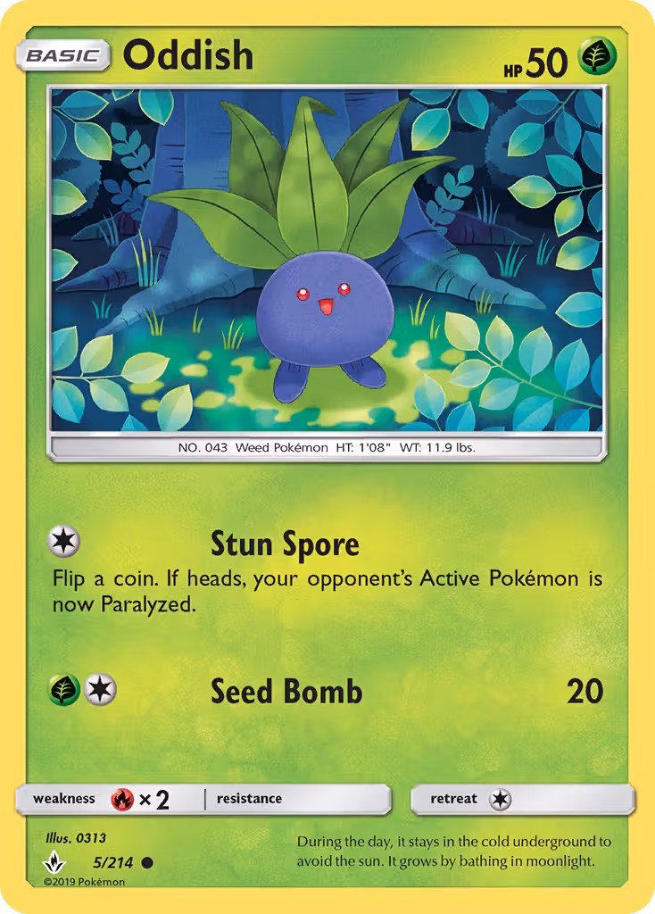 Oddish 5/214 Pokemon card