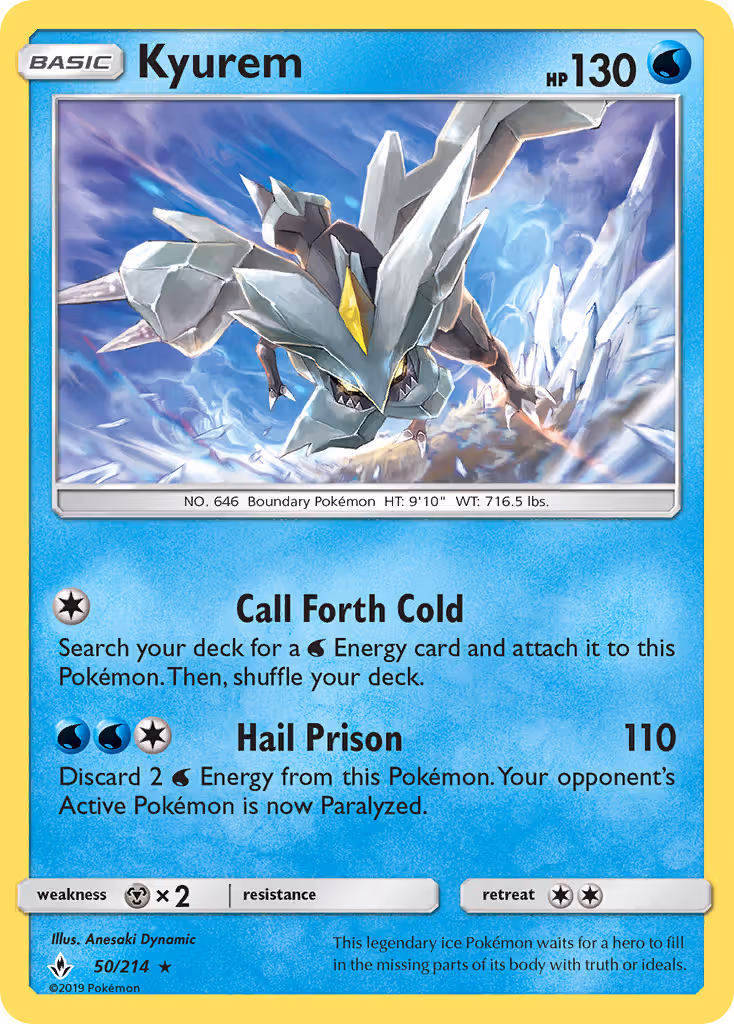 Kyurem 50/214 Pokemon card