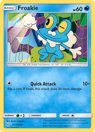 Froakie 51/214 Pokemon card