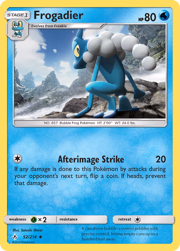 Frogadier 52/214 Pokemon card