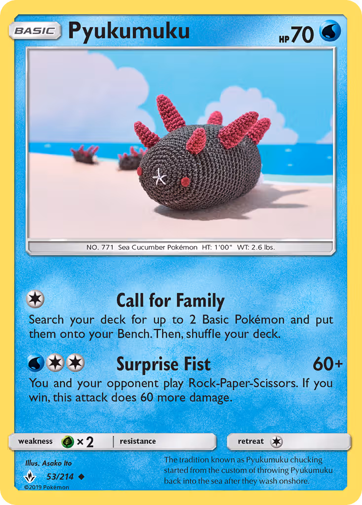 Pyukumuku 53/214 Pokemon card