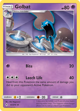 Golbat 65/214 Pokemon card