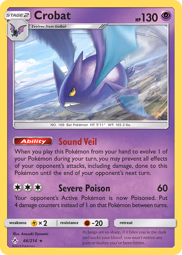 Crobat 66/214 Pokemon card