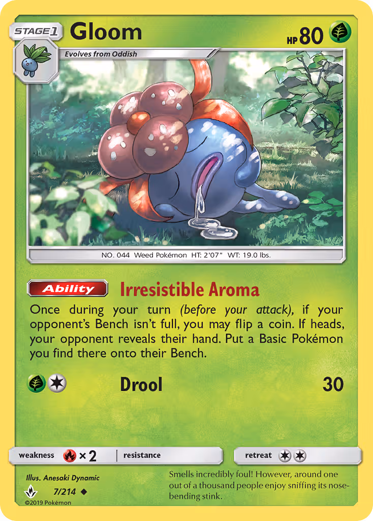 Gloom 7/214 Pokemon card